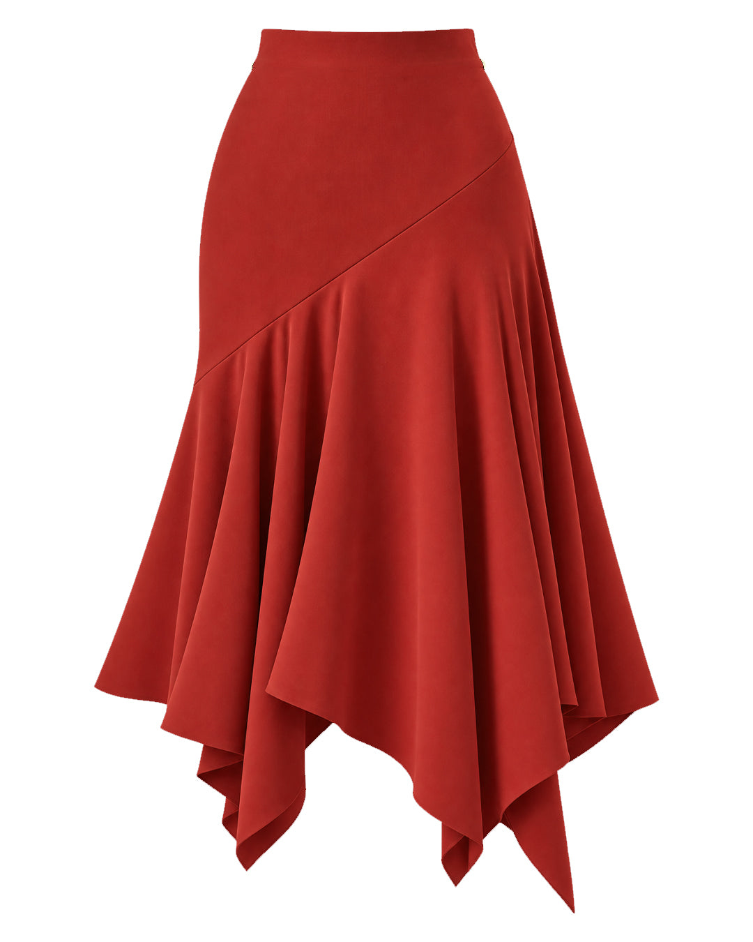 1920s Asymmetric Ethel Skirt - Rust