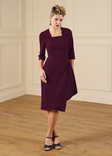 1940s O'Hara Cocktail Dress in Aubergine