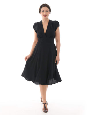 Vintage Cocktail Dresses, Party Dresses, Prom Dresses 30s Ava Tea Dress - Ebony30s Ava Tea Dress - Ebony  AT vintagedancer.com