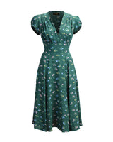 1930s 'Ava' Tea Dress - Forest Petunia