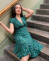 1930s 'Ava' Tea Dress - Forest Petunia