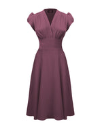 1930s 'Ava' Tea Dress - Plum