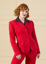 1940s Bacall Blazer - Red
