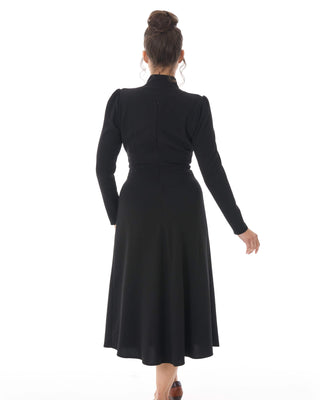 70s Barbara Keyhole Dress - Black