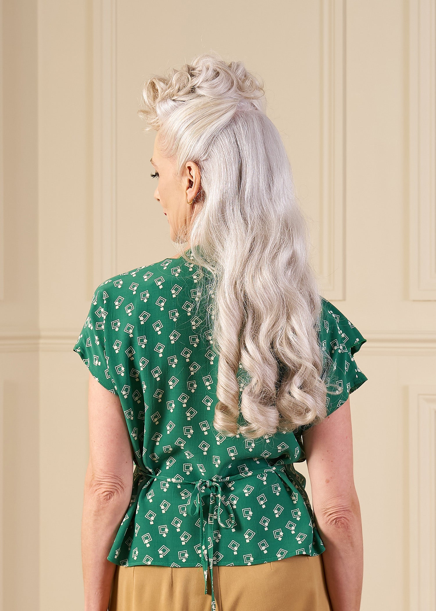 1930s Belle Blouse - Dia Deco Emerald