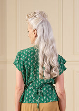 1930s Belle Blouse - Dia Deco Emerald