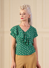 1930s Belle Blouse - Dia Deco Emerald