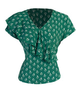 1930s Belle Blouse - Dia Deco Emerald