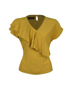 1930s Belle Blouse - Mustard