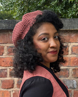 Knitted Beret - Vintage Rose