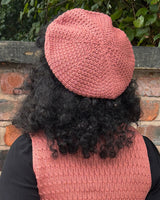 Knitted Beret - Vintage Rose