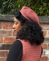 Knitted Beret - Vintage Rose