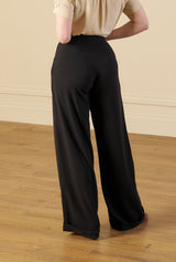 1940s Hepburn Pleated Trousers - Black