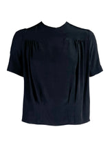 1940s Meet Again Blouse in Black