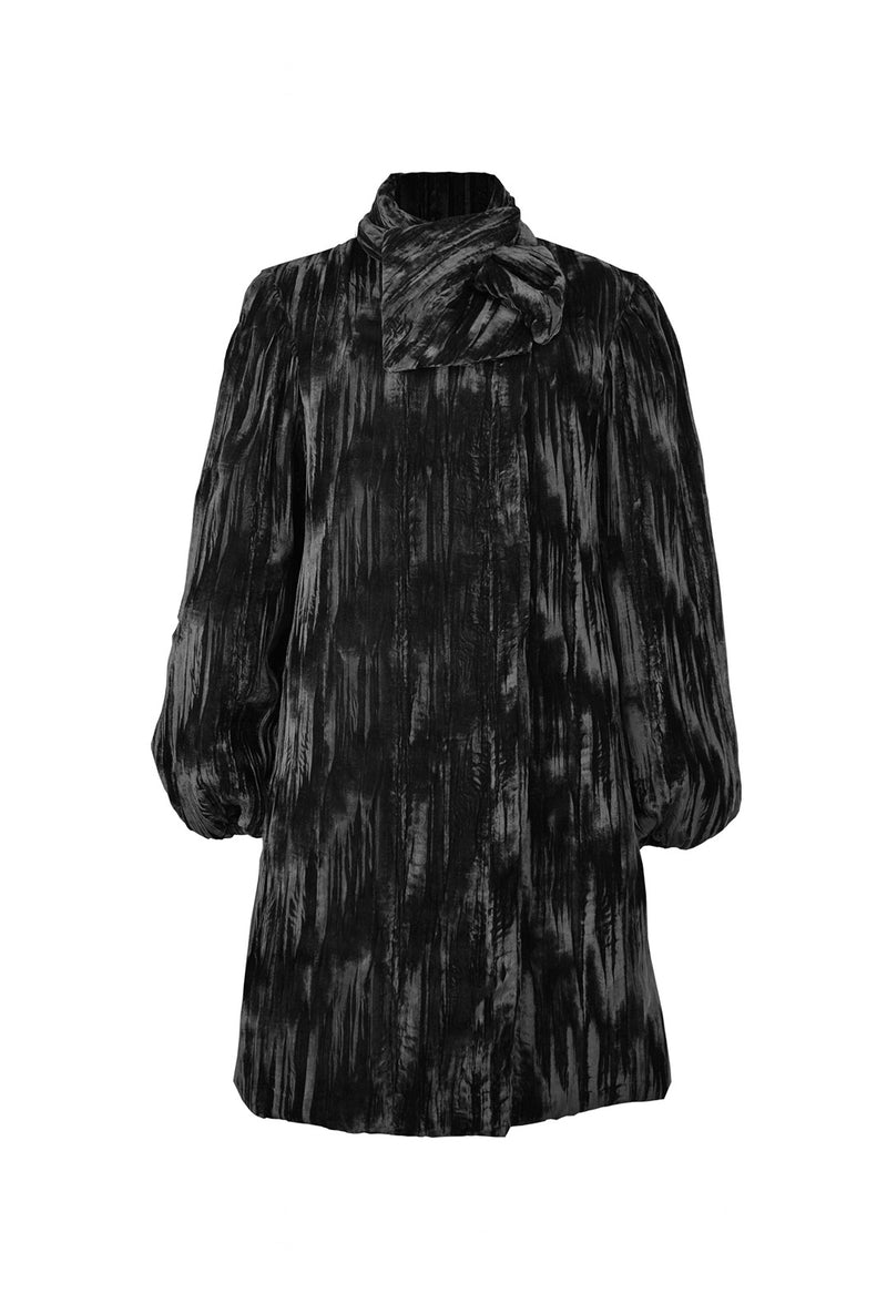 1920s Opera Coat in Black Velvet