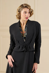 1940s Stanwyck Jacket - Black