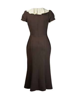 1930s Blondell Dress - Chocolate Brown