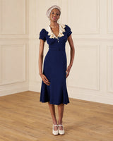 1930s Blondell Dress - Navy