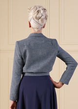 1940s Utility Buckle Jacket in Blue Wool