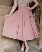 1950s Premium Circle Skirt - Blush