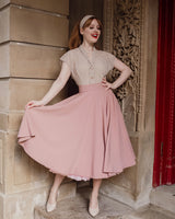 1950s Premium Circle Skirt - Blush