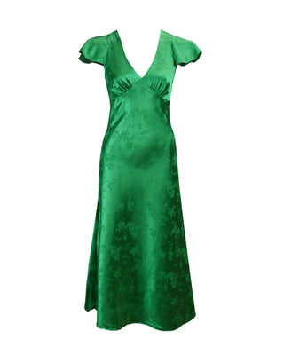 1930s Blythe Midi Slip Dress - Emerald