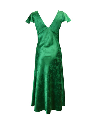 1930s Blythe Midi Slip Dress - Emerald