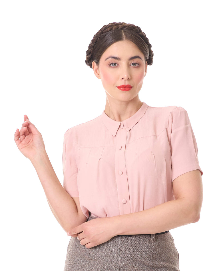 The House of Foxy 1930s Bonnie Blouse Black main image 1