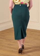 1950s Perfect Pencil Skirt - Bottle Green