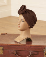 1940s Turban - Brown - model shot