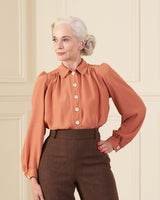 1930s Ellen Blouse - Burnt Peach