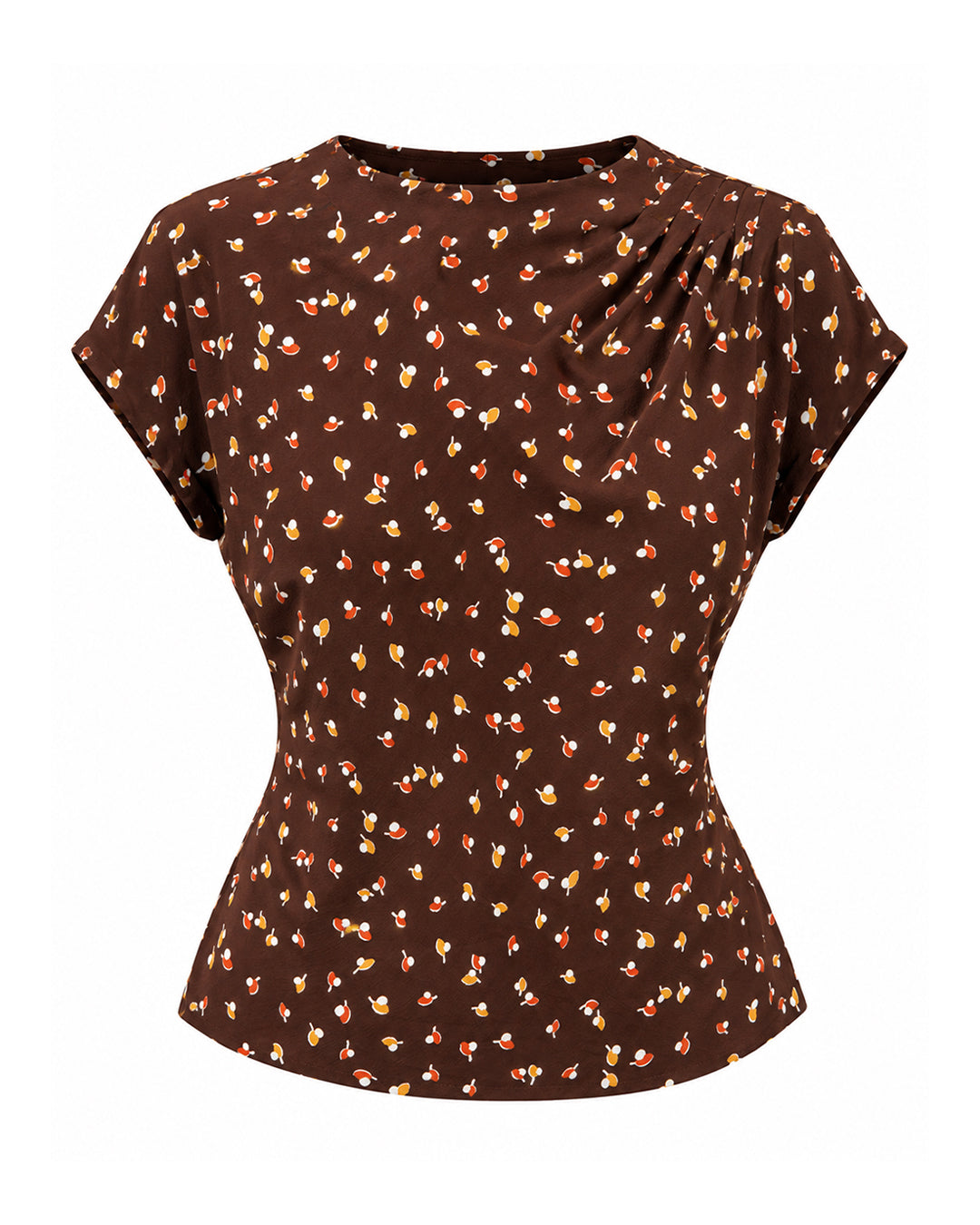 1940s Blanche Blouse - Earth Pearl