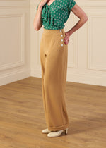 1940s Swing Trousers - Camel