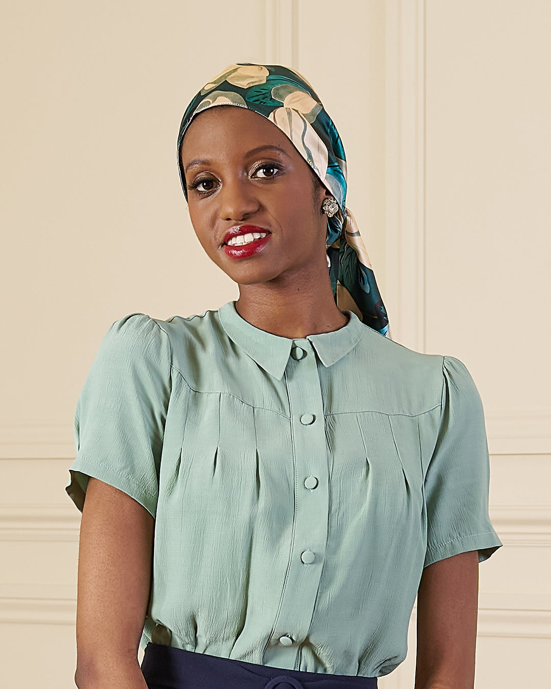Luxe Head Scarf - Celestial Bloom - model shot