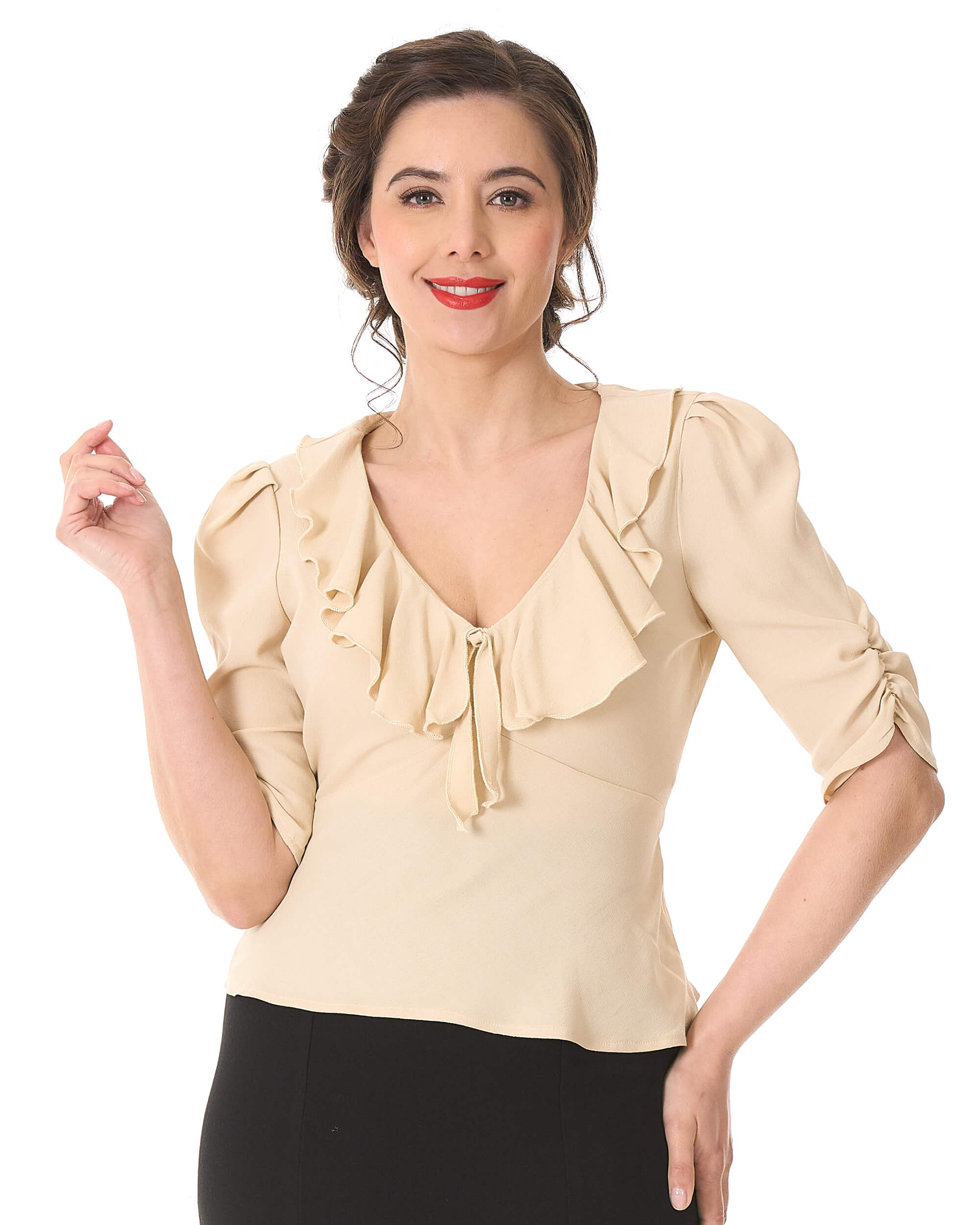 30s Frill Blouse - Antique