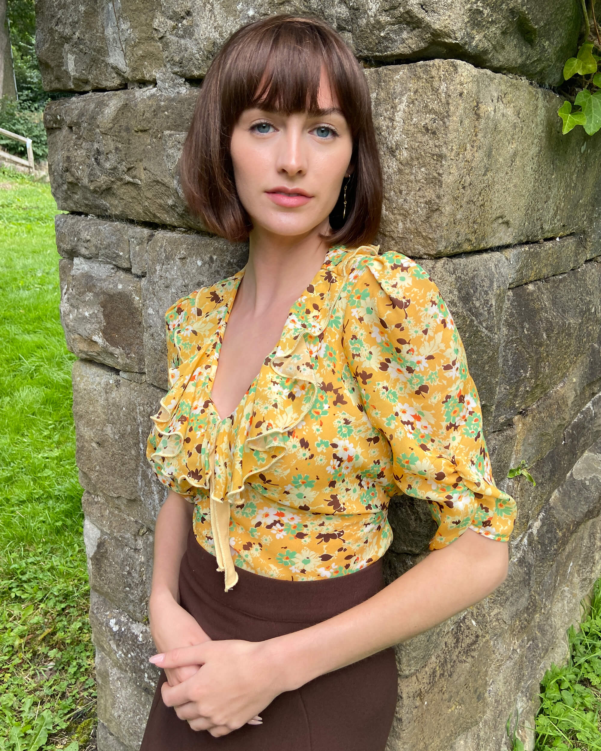 30s Frill Blouse - Indian Summer