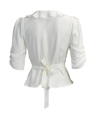 30s Frill Blouse - Ivory