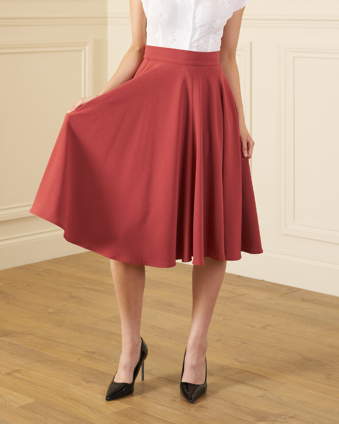 1950s Premium Circle Skirt - Rosewood