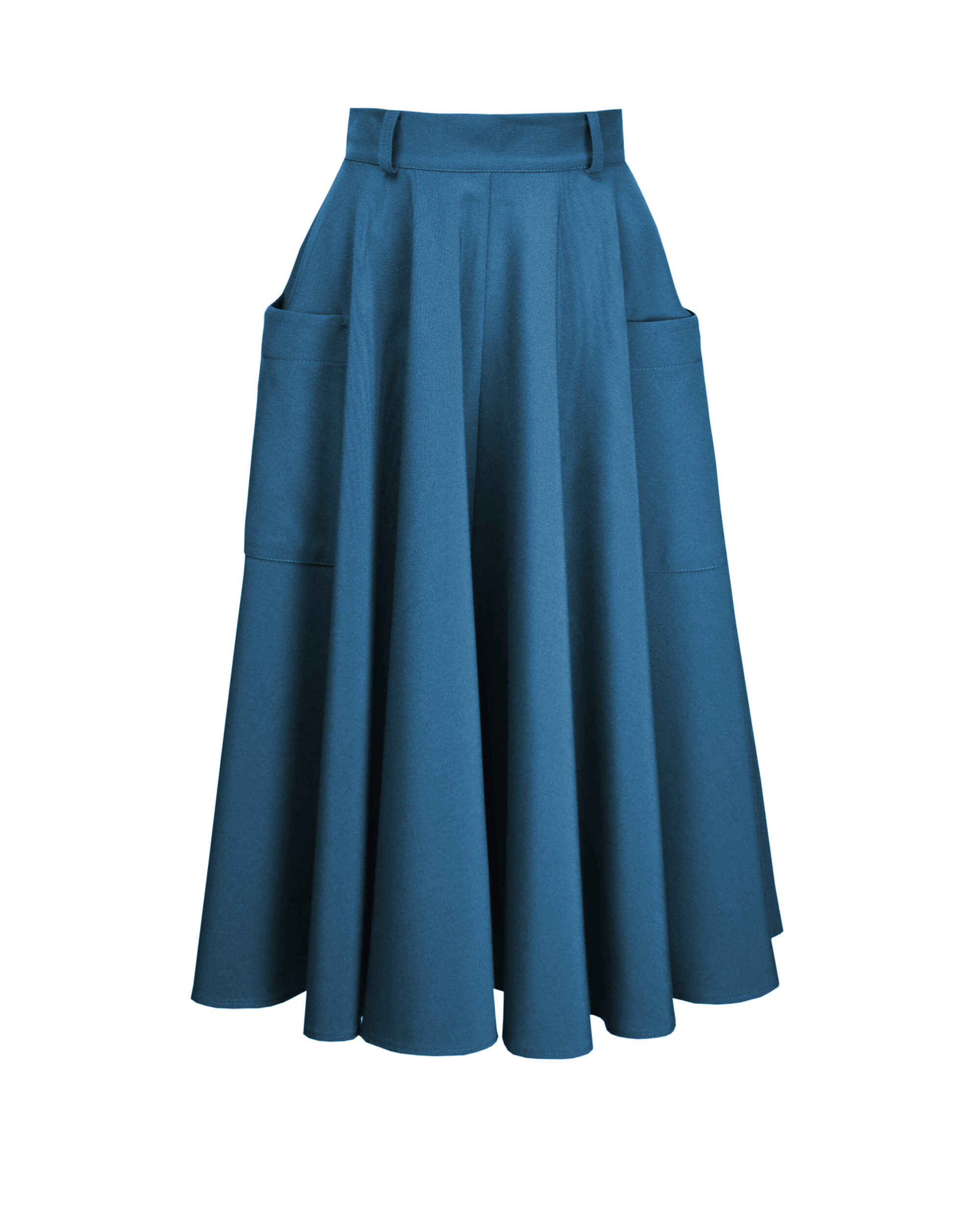 Retro 50s Circle Skirt - Petrol Blue