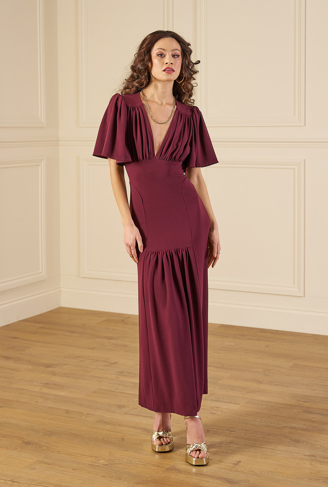 1970s Clarke Maxi Dress - Aubergine