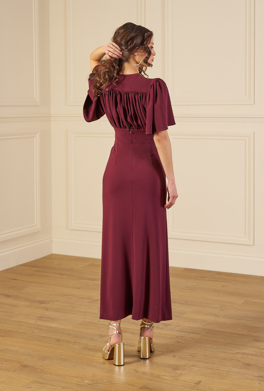 1970s Clarke Maxi Dress - Aubergine