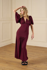 1970s Clarke Maxi Dress - Aubergine