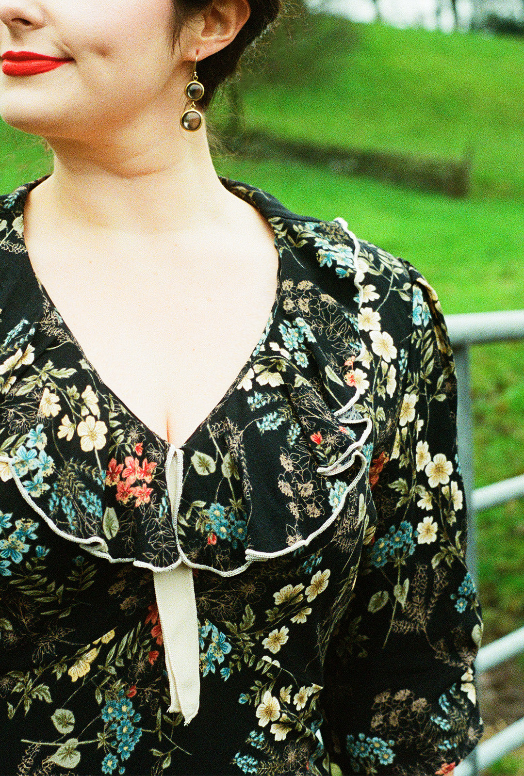 1930s Cora Bias Cut Dress Botanica