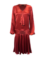 1920s Constance Gown in Rust Satin