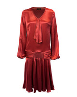 1920s Constance Gown in Rust Satin