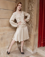 1920s Constance Gown - Oyster Satin