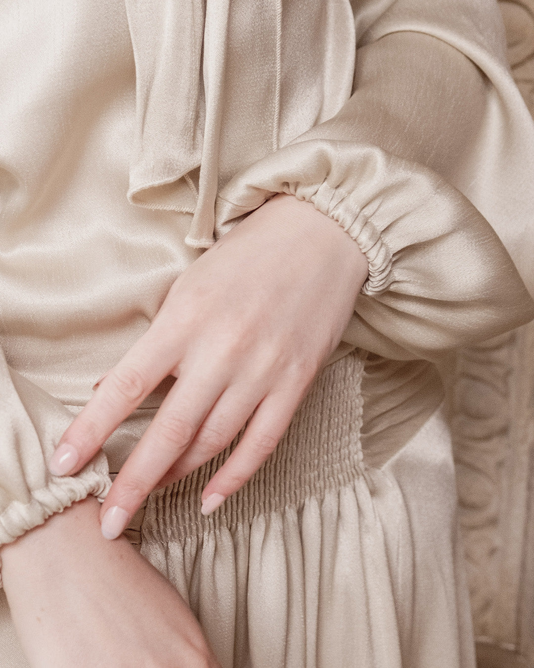 1920s Constance Gown - Oyster Satin