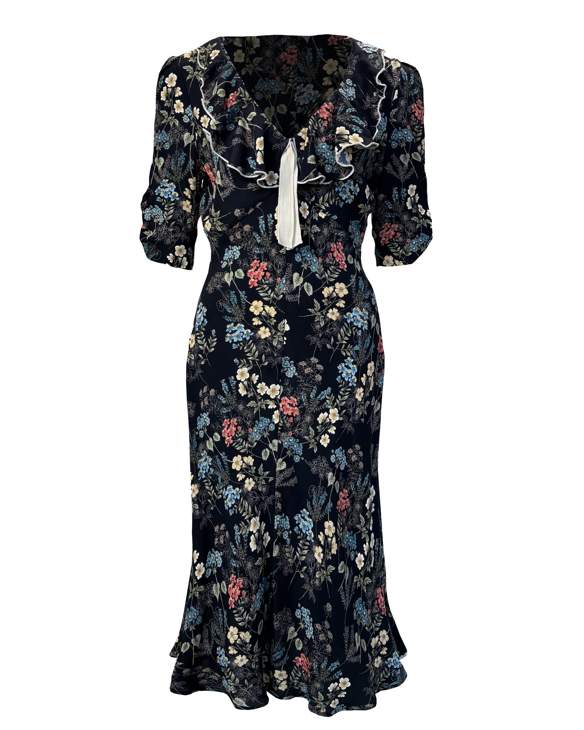 1930s Cora Bias Cut Dress Botanica