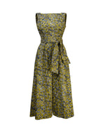 50s Culotte Jumpsuit - Mustard Crosshatch