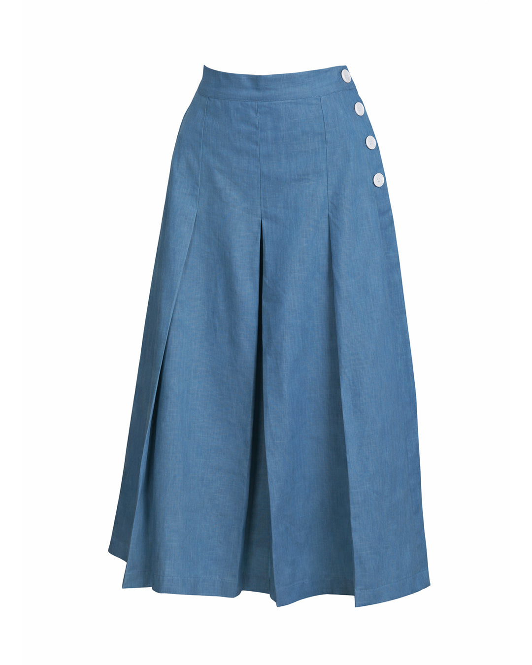 1930s Culottes - Natural Fibre Aqua - product shot
